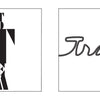 Words in Action by Schiffer Publishing, Ltd. features two black-and-white graphic designs: TOTEM, stacked vertically as a geometric human form, and Trail, a continuous cursive line—both striking pieces for any typography enthusiast.