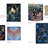 The "Museum Quality" gallery by Schiffer Publishing, Ltd. presents five vibrant abstract quilts with artist details—name, title, medium, size, and date—expertly arranged to showcase creativity under the “Light the World” theme.