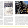 A two-page spread from Schiffer Publishing, Ltd.'s "The US Air Force Air Rescue Service" shows text on rescue missions, photos of a helicopter battling forest fires and burnt trees, and a woman in military gear next to a helicopter.