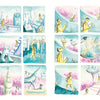 The "Encyclopedia of My Imaginary Friends" by Schiffer Publishing, Ltd. features a whimsical comic-style scene: a yellow character and their cat explore a pastel city, meet odd creatures, and enter a glowing garden under glass.
