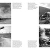 Four WWII black-and-white photos from Schiffer Publishing, Ltd.'s "M10 Gun Motor Carriage" show M10s firing in smoke-filled fields, moving on roads, soldiers nearby, and wrecked armor in rural mountains.