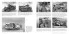 A set of six black-and-white photos from Schiffer Publishing, Ltd.'s "US Half-Tracks" showing interior and exterior views of WWII military vehicles, including M3 White Half-Tracks with storage, equipment, and mechanical features.