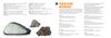 An open book from Schiffer Publishing's "The 50 State Unofficial Meteorites" displays three meteorites on the left page and a list of state meteorite museums titled "Places to See Meteorites" on the right.