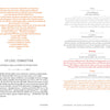 A two-page spread from "Knowing" by Schiffer Publishing, Ltd. features a red and orange poem on intimacy and identity on the left, while the right page discusses living, knowing, and self-realization with highlighted quotes in black, red, and orange.