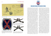 A vintage envelope featuring Ski Troops, crossed rifles with 85 and 87 insignias, and a text page titled Operation Cottage: The Invasion of Kiska—recalling the valor of The 10th Mountain Division by Schiffer Publishing, Ltd.