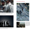 Schiffer Publishing, Ltd.'s "The 10th Mountain Division" showcases U.S. soldiers in combat gear patrolling mountains, providing security, and briefing at sunset—capturing their teamwork and vigilance during deployment.