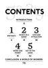 Table of contents for The Magic of Numbers by Schiffer Publishing, Ltd.: Introduction (4), Birthdays (6), What’s in a Name?—numerology (18), Love & Attraction (30), Work & Money (52), Key to the Door (64), Conclusion (78).