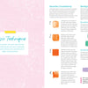 Gorgeous Gouache by Schiffer Publishing, Ltd. is a two-page art tutorial on gouache painting with pastel pink and white text. The left page covers Basic Techniques, while the right shows stroke examples, consistency tips, and brushstroke exercises.