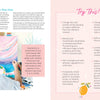 A person paints an abstract landscape on canvas. Gorgeous Gouache by Schiffer Publishing, Ltd. offers beginner painting tips, plus a pink "Try This!" box with creative prompts and decorative fruit and flower art inspiration.