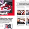 A two-page spread from "How to Customize Kicks" by Schiffer Publishing, Ltd. shows hands and tools in action customizing sneakers, with step-by-step instructions and close-up photos to guide you through the process like a pro.
