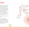 A two-page spread from KindKids Crosswords by Schiffer Publishing, Ltd. teaches kids how to solve crosswords with words like LYNX, SLOTH, and SWAN. Includes a helper note and a pink starburst with positive messages to inspire readers.
