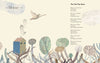 A whimsical illustration shows a blue house with smoke from its chimney, stylized trees, and a goose flying above. On the right is a poem titled "The Poet Tree House" from The Father Goose Treasury of Poetry by Schiffer Publishing, Ltd.