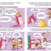 In "The Golden Dragon" by Schiffer Publishing, Ltd., a dragon who coughs up gold is captured by greedy humans, growing tired and sad as they grow more excited over limitless treasure in this graphic novel for young readers.