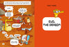A page from "The Golden Dragon" by Schiffer Publishing, Ltd. shows animal friends playing a board game in a cave; the Golden Dragon shouts, “I win!” and the others debate, leading to “Part Three: Evo, the Dragon.”.