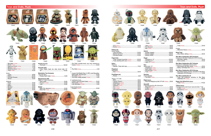 toys and dolls, plush: star wars super collector's wish book