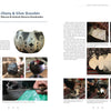 A two-page spread from "Inadan, the Mastery of Tuareg Artisans" by Schiffer Publishing, Ltd. showcases a detailed metal bracelet, step-by-step images of artisans at work, and insights into their skilled techniques and heritage.