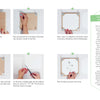 A six-step photo guide from Schiffer Publishing, Ltd.'s The Little Book of Flower Pressing shows hands assembling a flower press with bolts, cardboard, and blotting paper. A green box discusses choosing plants for pressing.