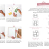 A step-by-step guide in "The Little Book of Flower Pressing" by Schiffer Publishing, Ltd. shows hands arranging pressed floral cutouts on paper, framing them, and displays wall groupings with text instructions and illustrated ideas.