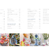 Table of contents for Schiffer Publishing, Ltd.'s "Artfully Transforming Bottles & Plates," featuring images of stacked teacups, floral plates, pastries, decorative tables, and creative ceramic tableware upcycle ideas at the bottom.