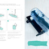 Step-by-step illustrated instructions from "Artfully Transforming Bottles & Plates" by Schiffer Publishing, Ltd. show how to cut a glass bottle using a cutter and water—ideal for upcycling crafts. Includes a photo with the bottle positioned in the cutter.