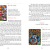 A Bonefire Tarot book spread from Schiffer Publishing, Ltd. displays hand-painted Ace of Cups and Two of Cups cards with vibrant imagery and explanatory text describing each card’s meanings.