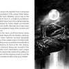 The Nightfall Tarot by Schiffer Publishing, Ltd. features a black-and-white illustration of two stone towers beneath a full moon, with shadows and clouds evoking the classic 78-card deck’s mystical atmosphere. Text appears on both pages.