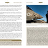 A two-page magazine spread for "What's Your Call Sign?" by Schiffer Publishing, Ltd. shows text blocks and two photos: a military aircraft and a uniformed Top Gun naval aviator with arms crossed, sunglasses, and cap before another plane.