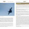 A fighter jet soars through clouds with exhaust trails, reminiscent of Top Gun, featured in Schiffer Publishing, Ltd.'s "What's Your Call Sign?" magazine page with text blocks and a green "Sound Advice" section on the right.