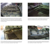 A grid of eight photos displays close-up exterior details of a Ferdinand/Elefant tank destroyer in camouflage, highlighting vents, grilles, hinges, and latches, each with a description below. Published by Schiffer Publishing, Ltd.