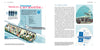A vintage brochure in Schiffer Publishing, Ltd.'s S.E. 210 Caravelle features jet interior cutaways with passengers, uniformed crew illustrations, a tail view, and historic photos of an SAS Caravelle at the airport and during in-flight service.