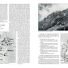 A two-page spread from *Alpini: Italian Mountain Troops* by Schiffer Publishing features text on the Battle of Vittorio Veneto, with a wartime mountain photo at the top right and two black-and-white tactical maps at the bottom.