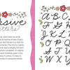 Trust Me, You Can Letter by Schiffer Publishing, Ltd. is an illustrated cursive guide. The left page explains cursive with floral accents; the right displays uppercase letters with elegant floral and leaf designs.