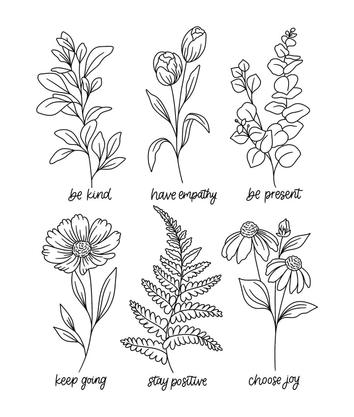 On the Bright Side Coloring Book - Plant Patterns