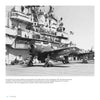 A black-and-white 1948 photo captures two F8F Bearcat planes on the USS Valley Forge’s deck, as sailors and civilians watch the carrier-borne fighters being prepared. From Schiffer Publishing, Ltd.