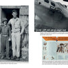 A young boy in a helmet and uniform stands by a man in a flight jacket. On the right is a WWII B-17 “Fort Worth Gal.” Below, see a vintage ad for warm flight clothing from "Flying Fortress Gunner" by Schiffer Publishing, Ltd.